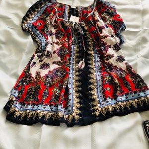 NWT Colorful Boho blouse